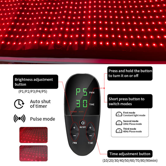 Full Body Red Light Therapy Mat (MHT-100) (Black)